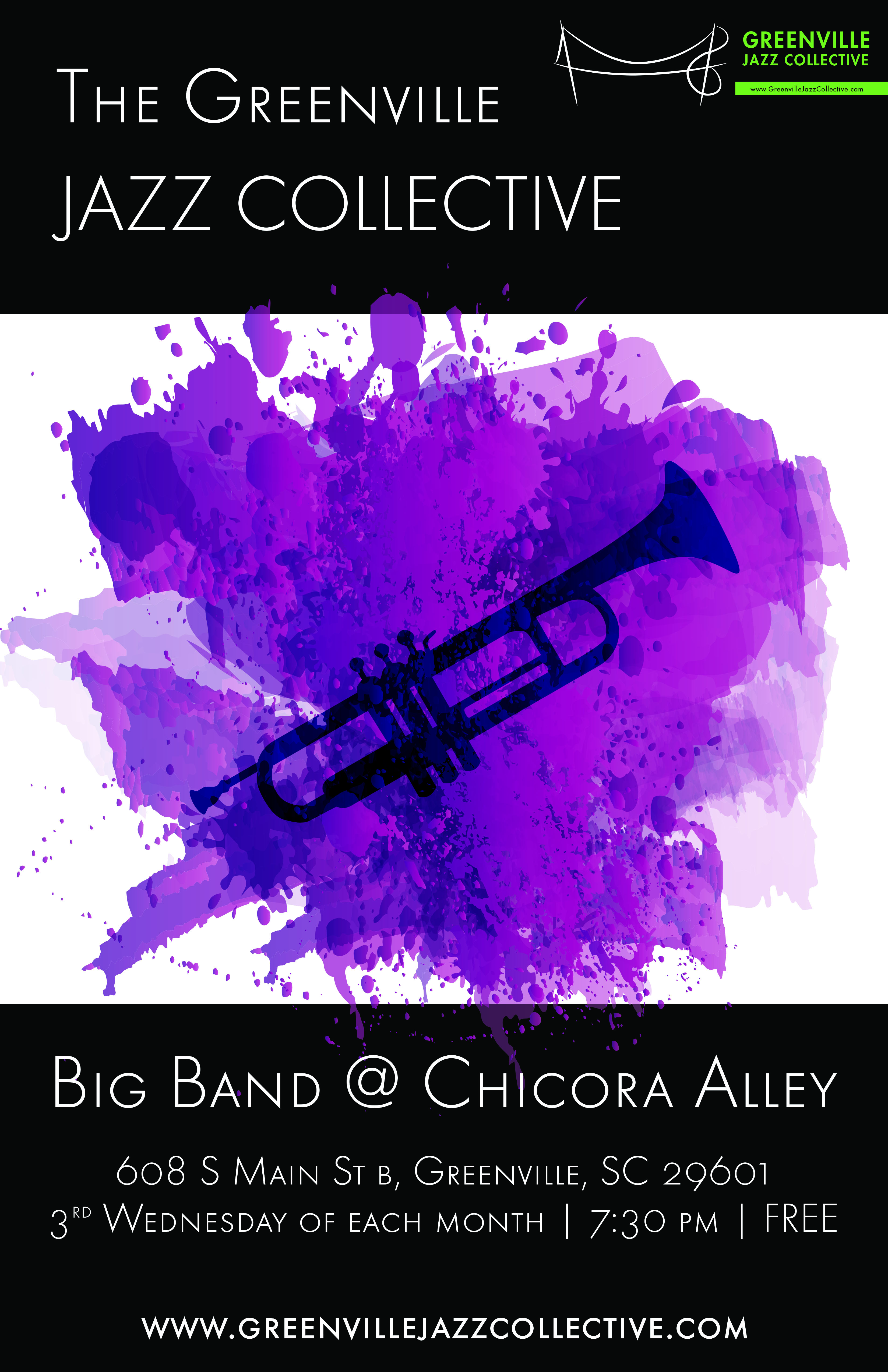 Greenville Jazz Collective Big Band at Chicora Alley SC Arts Hub