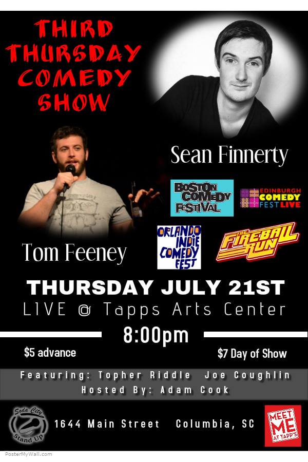 Third Thursday Comedy Night with Sean Finnerty and Tom Feeney - SC Arts Hub