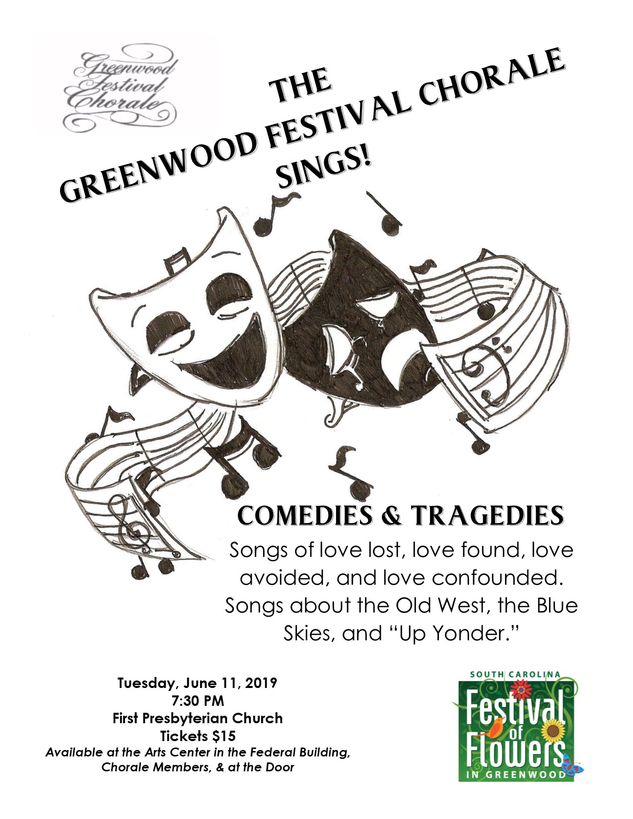 The Greenwood Festival Chorale Sings! Comedies & Tragedies SC Arts Hub