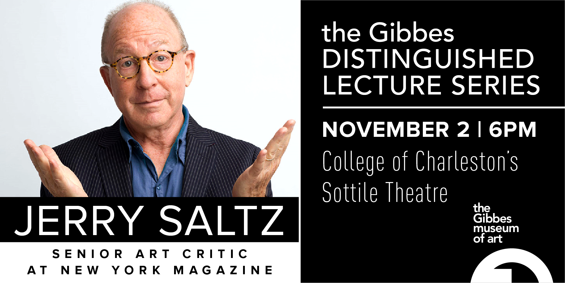 Gibbes Museum of Art Distinguished Lecture Series: Jerry Saltz