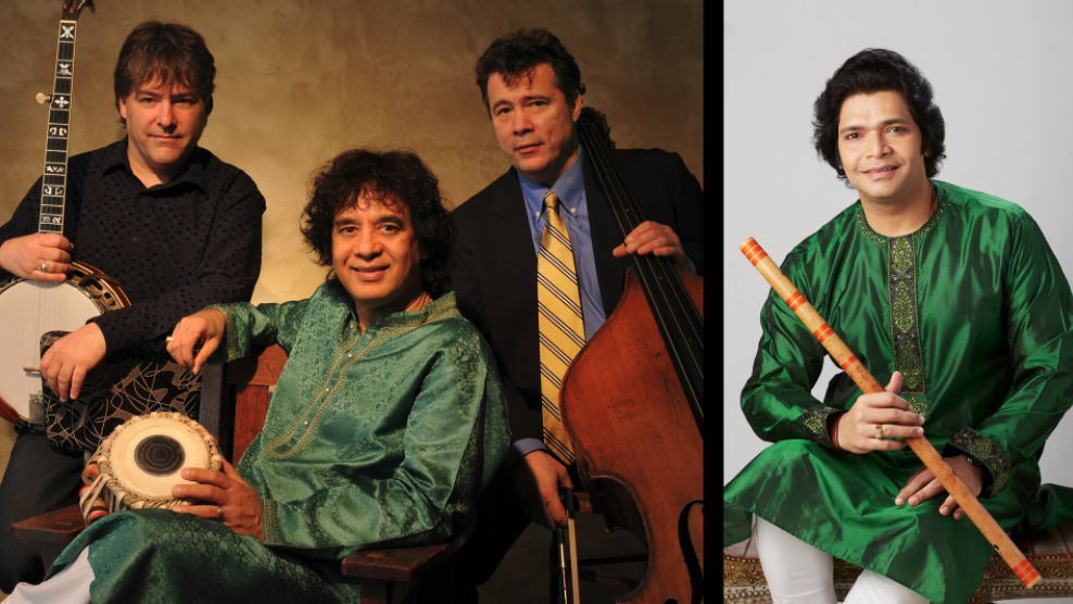 Béla Fleck, Zakir Hussain, Edgar Meyer with Rakesh Chaurasia SC Arts Hub